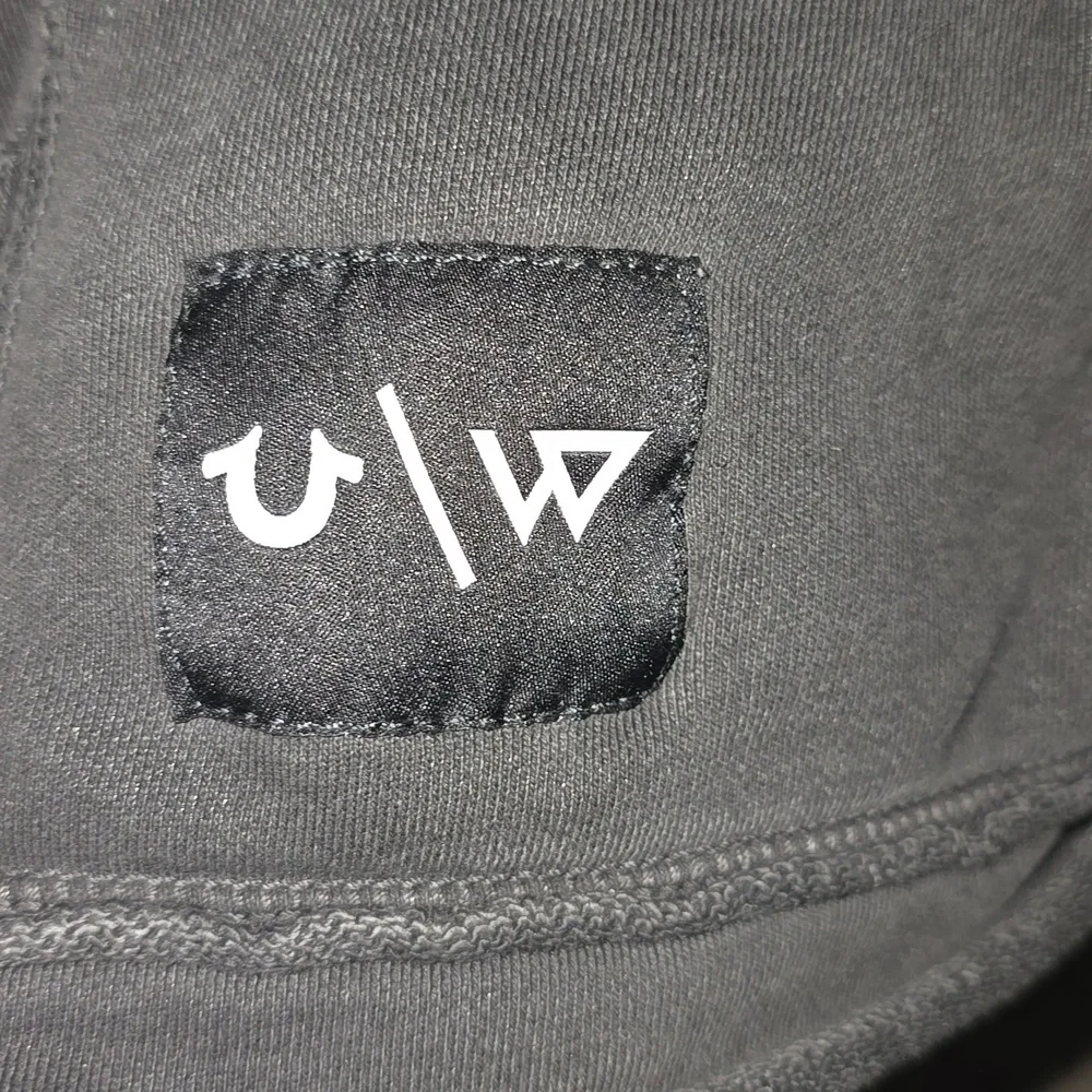 True Religion X Westbrook Layered Washed Black Gray Hoodie